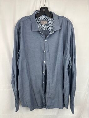 Ted Baker Men's XXL Blue Button-Up Shirt